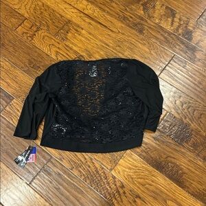 R&M Richards black coverup size large, lace back